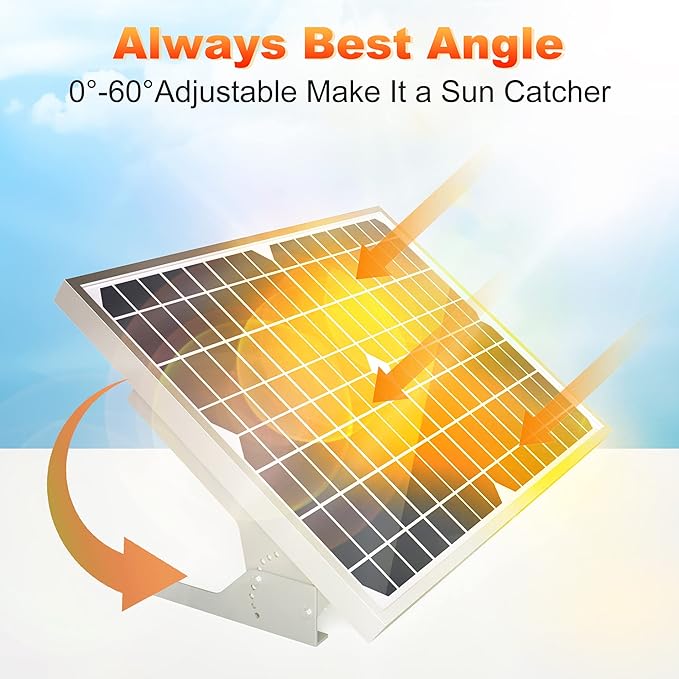 SOLPERK Solar Panel Mount - 13.8in Stand, Angle Adjustable (0-60 Degree), Mounting Brackets for 1 Solar Panel
