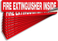 iSYFIX Fire Extinguisher Inside Sticker Sign – 10 Pack 12x2.5 Inch – Self-Adhesive Reflective Vinyl Decals, Laminated UV, Weather, Scratch, Fade Resistance, for Cars, Trucks, Trailers & Vehicles