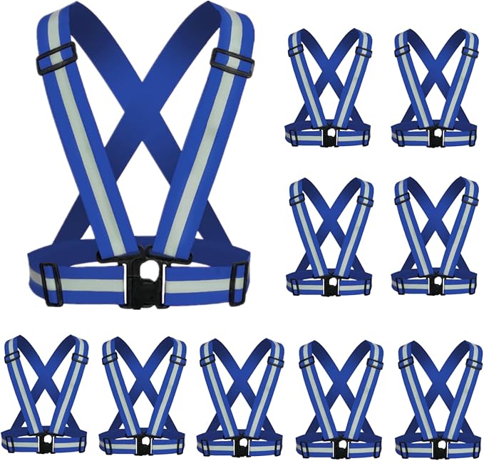 Reflective Vest, High Visibility Safety Vest Straps Reflective Gear for Night Running Walking Cycling for Men Women Kids
