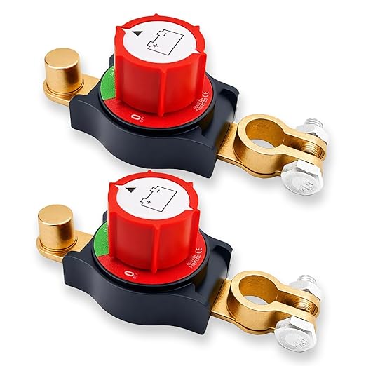 2025 New Top Post Battery Disconnect Switch,12-48V Car Battery Kill Switch,Suitable for 17-18 mm terminals,Battery Disconnect Switches are Mainly Used in Automobiles, Rvs, Boats, Solar Panels