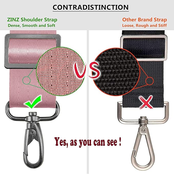 ZINZ Bag Shoulder Strap, Padded Adjustable Shoulder Strap Replacement