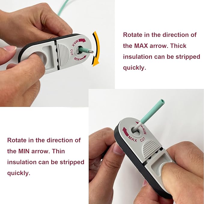 Universal Network Wire Stripping Tool for Cat5e, Cat 6, Cat 6a, Cat7, Cat 8 - Professional Coaxial Cable Stripper, And Cutters - Utp, Stp, Sftp Pocket Cable Stripper Tool（White）