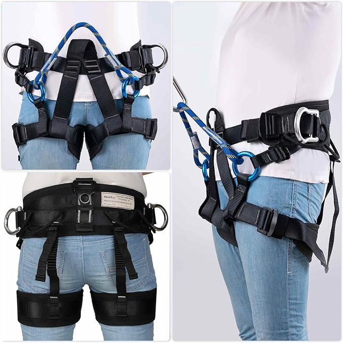 Climbing belts, Thicken Professional Large Size Safety Seat Belts for Tree Climbing, Rescuing Work, Rappelling
