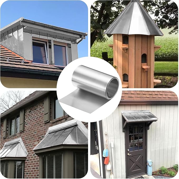 ZHAO 8'' x 13' Aluminum Flashing Roll Roof Flashing, Metal Roofing Panels Roof Strip for Sealing Windows Doors, Shed Weatherproofing Areas