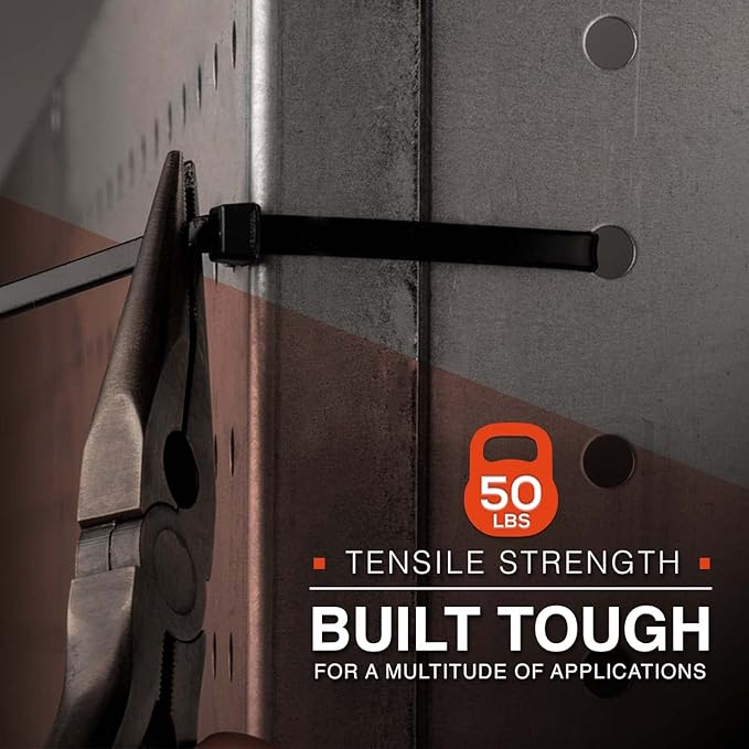 TR Industrial Multi-Purpose UV Resistant Black Cable Ties, 12 inches, 500 Pack