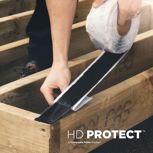 HD Protect Joist Tape - Premium Flashing Tape for Decking, Superior Self Sealing Waterproof Flashing Tape Extends The Life of Timber Joists by Preventing Rot (2.5 inches x 20 Meters, 6, Pack)