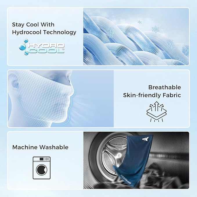 KastKing Ultimate Angler Neck Gaiter, UPF 50 Sun Mask, Sun Gaiters for Men & Women, Hydrocool Technology, Fishing, Hiking