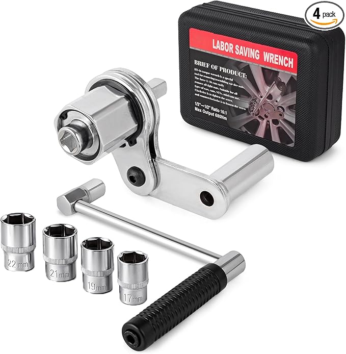 COTOUXKER Torque Multiplier, Heavy Duty Torque Multiplier Wrench Set for Lug Nut Remover 1/2 Driver 1:16 Labor Saving Wrench
