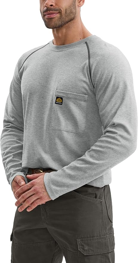 WORKWEYA FR Shirts Flame Resistant Shirt 6.5oz Men's NFPA 2112/CAT2 Long Sleeve Shirt