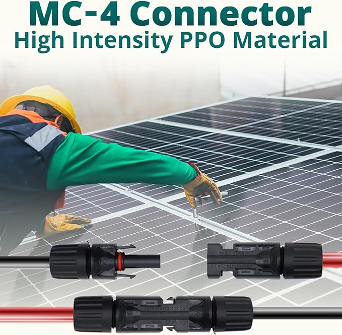 MC4 Connector Professional Grade Solar Power Connector 15 Pairs (Male/Female) of Solar Connector PV Plus a Complimentary Pair of Wrenches Durable IP67 Waterproof Solar Panel Connector