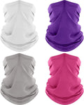 4 Pack Neck Gaiter, Cooling Breathable Face Mask UV Protection Scarf Hiking Bandana for Men/Women