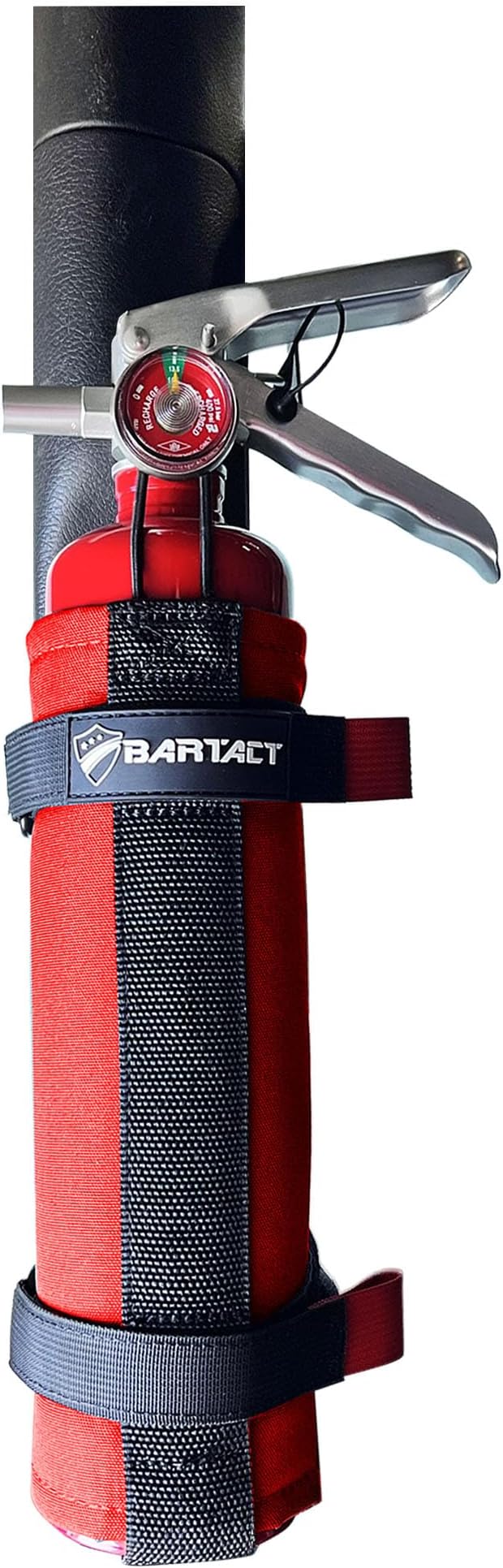 Bartact - 2.5 lb Roll Bar Fire Extinguisher Mount for Vehicle Holder, Adjustable Fire Extinguisher Holder Mount, US Made Universal Vehicle Fire Extinguisher Holder Fits All Roll Bars (Red)