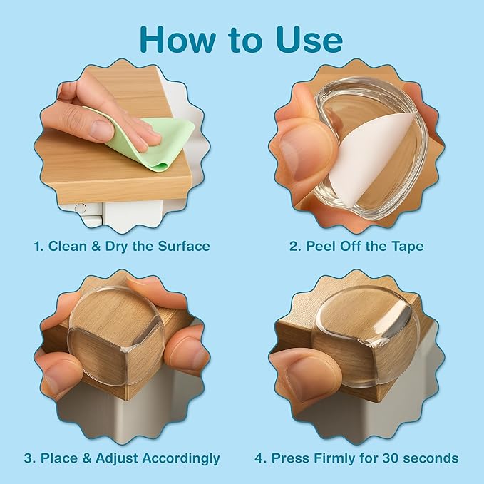 15 Pack Corner Protector for Baby - Clear & Transparent Edge Guards for Baby Proofing, Safety Furniture Corner Protectors for Furniture to Prevent Injuries (Ball Shaped)