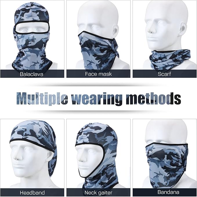 30 Pcs Balaclava Ski Face Mask Full Face Cover Mask UV Protection Cooling Neck Gaiter Summer for Men Women Winter Outdoor