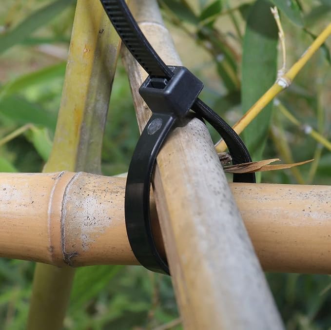 Large zip ties 18 inch black Extra long cable ties heavy duty outdoor 120 lbs thick Nylon plastic Zipties 65pcs