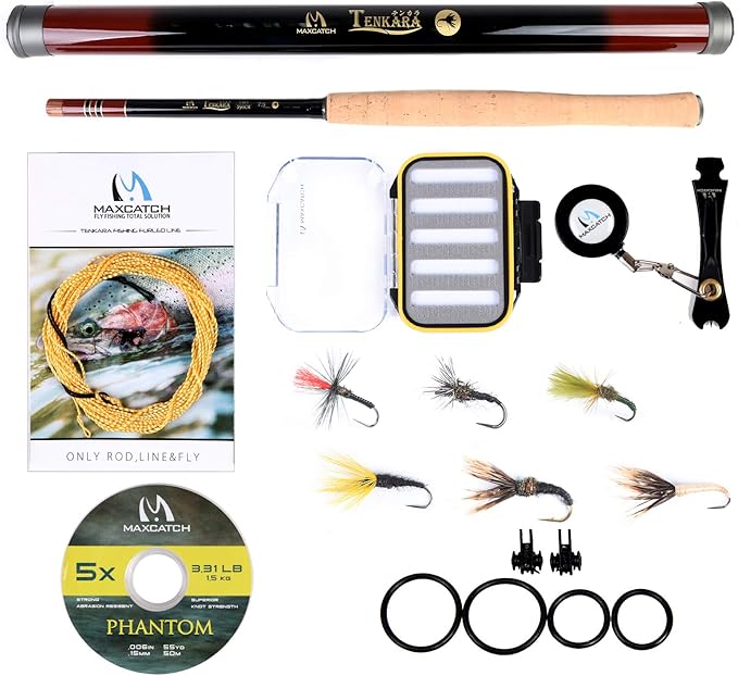 Maxcatch Tenkara Fishing Rod and Combo 9/10/11/12/13ft/Triple Zoom 8'10''/9'9''/10'6'',10'8''/11'10''/12'9''