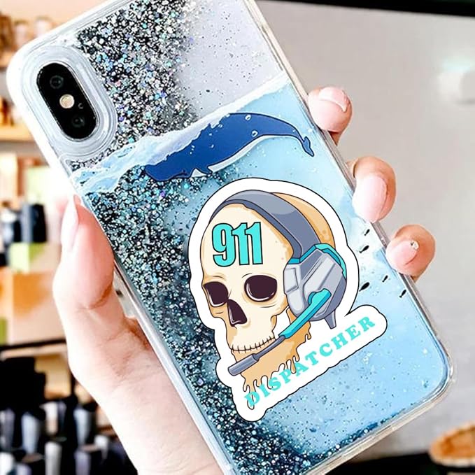1step2dream Funny 911 Sticker for Dispatcher, Cute and Humor Emergency Decals for Women, Gift for 911 Dispatcher | for Decorating Phone Laptop Water Bottle