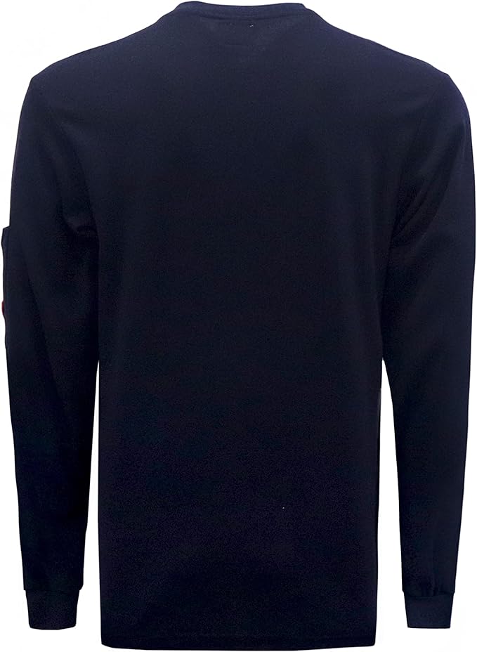 TICOMELA FR T Shirt Flame Resistant Shirt 5.5oz 100% Cotton Light Weight Workwear Men's Long Sleeve Henley Shirts