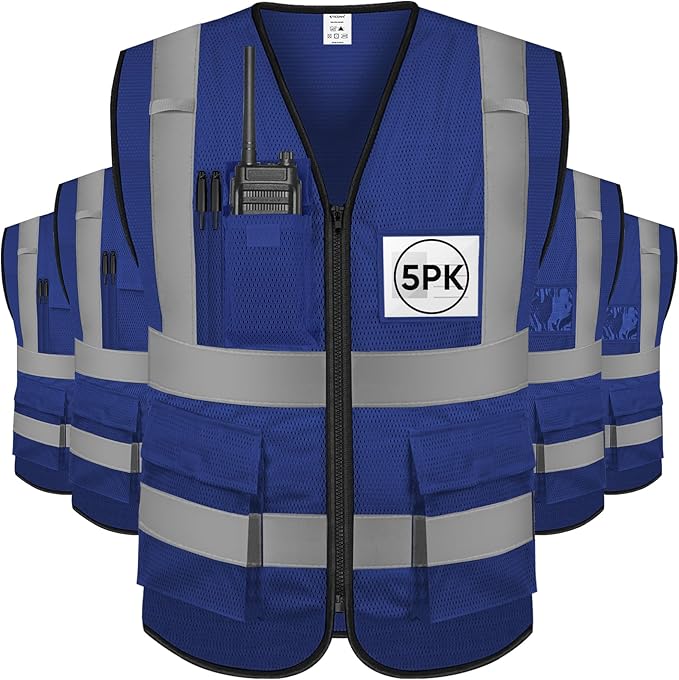 TICONN Reflective Safety Vest High Visibility Class II Mesh Vest for Women & Men Meets ANSI Standards