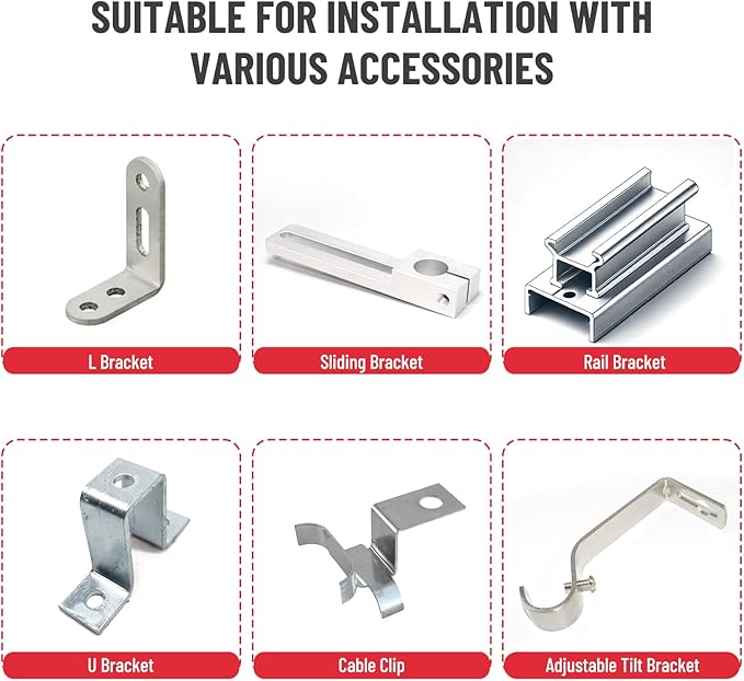 24PCS Standing Seam Roof Clamps, Metal Roof Fixing Clamps, Racking Bracket for Solar Panel Module Installation, Starlink Base, Heat Cable and Snow Guard Attachment