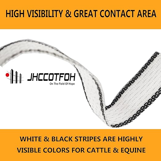 Electric Fence Polytape, 5 Strands of Electrical Conductors Poly Electric Fence Tape, 656 Feet Roll