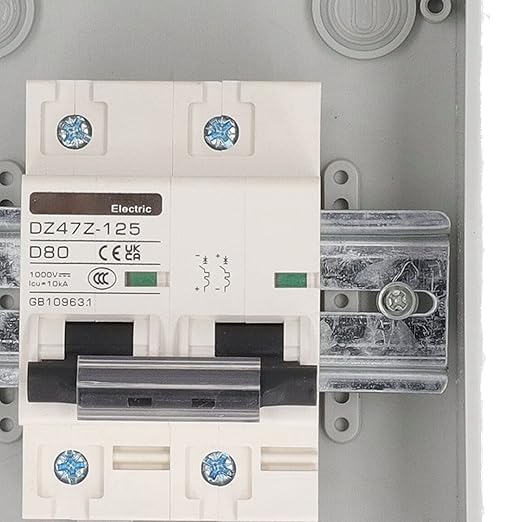 2P 80A DC Circuit Breaker Disconnect Switch DC1000V DIN Rail Mount Miniature for Photovoltaic Solar Panel PV System Grid Box Isolator