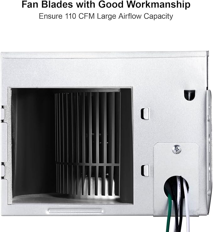 Bathroom Exhaust Fan with Light 110 CFM Quiet with Color Change, 3000K/4000K/5500K 1000LM Household Ventilation Fan Light Combo, Energy Saving Ceiling Mount Bathroom Extractor, Memory Function