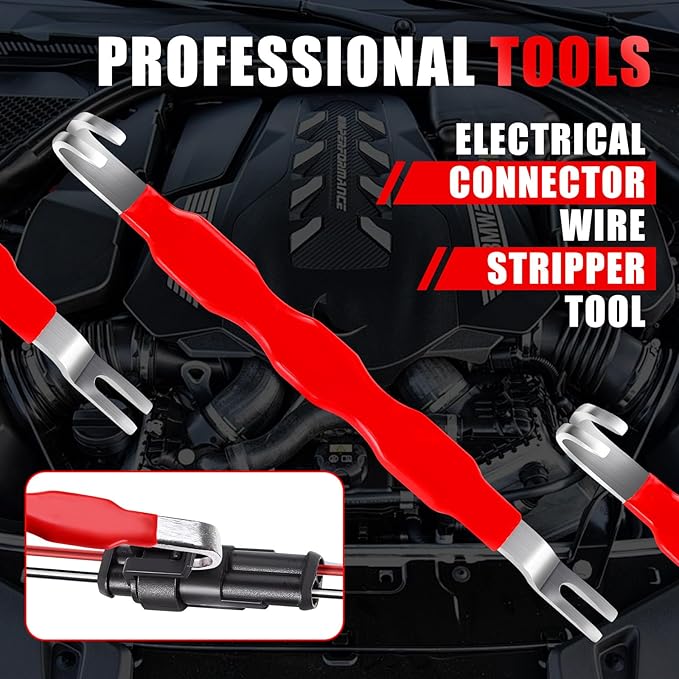 4 Pieces Electrical Disconnect Pliers for Cars, Electrical Connector Separator Tool and Automotive Electrical Connector Disconnect Pliers,Fuel Line Petrol Clip (Red 4 PCS)