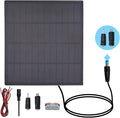 KBT 12V 3W Waterproof Solar Panel with Type-C Port & DC3.5mm Port & Adjustable Bracket, Portable Solar Charger for Rechargeable Battery, Hunting Camera Outdoor, Deer Game Feeder, Electric gate, Lamp