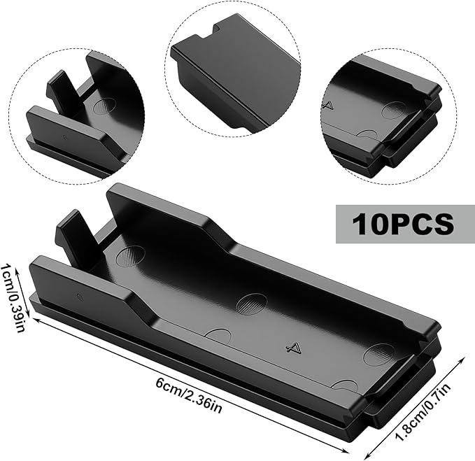 Kingdder 10 Pack Breaker Filler Plate, Circuit Breaker Panel Cover Knockout Filler Plate Box Cover Black(Chfpp)
