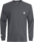 FR Shirts for Men CAT2/HRC2 6.5oz Lightweight Fire Resistant Shirts for Men Long Sleeve Crewneck T-Shirt