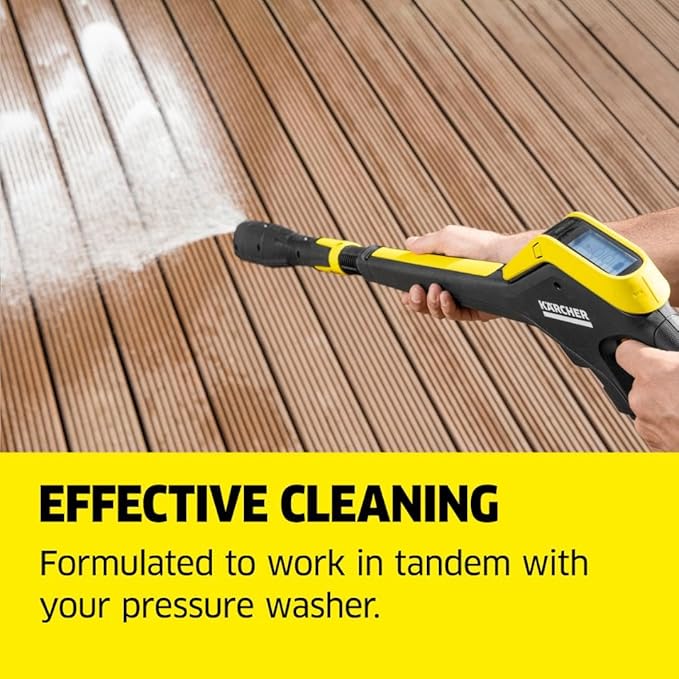 Kärcher Wood Fence & Deck Cleaner, Removes Dirt and Grime from Wood, Composite, and PVC, Highly Concentrated, Makes up to 40 gal of Cleaner, Residue Free