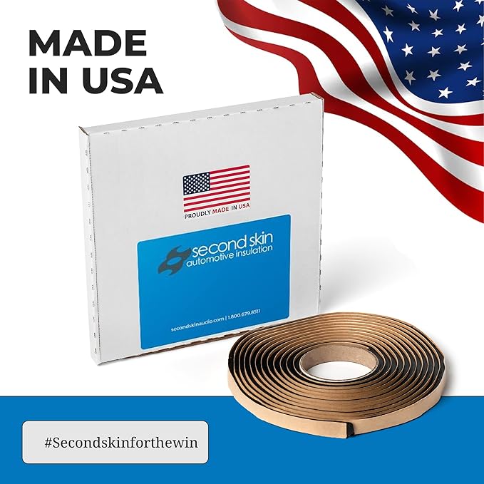Second Skin Butyl Tape – 1 Roll (20ft x 1/2” x 1/4”) | Black Butyl Sealant Tape for RV, Auto, Marine, Headlight Repair, Window Glazing Tape | Weatherproof & Waterproof, Indoor & Outdoor, Made in USA