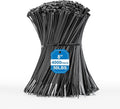 Black Zip Ties 8 Inch (4000 Pack),50lbs Tensile Strength,Heavy Duty Self-Locking Nylon Cable Ties, UV Resistant Flame Retardant Cable Ties for Indoor and Oudoor Use