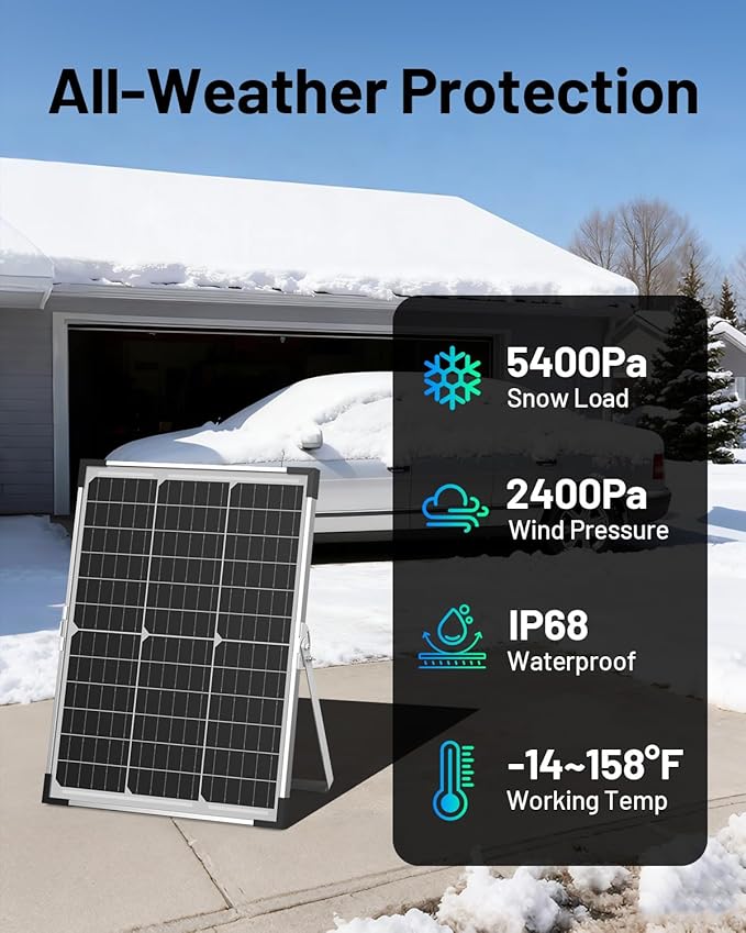 40W 12V Solar Trickle Charger, 2PCS 20W 12V/24V Solar Battery Charger for Car Battery with Smart Controller, Waterproof Battery Maintainer for RV Battery Boat Dump Trailer