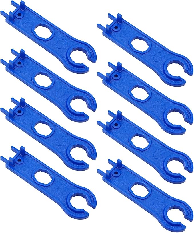 Wealrit 4 Pairs MC4 Solar Connector Tools Solar Spanner Wrenches Solar Disconnecting Tools Crimping Tools(Blue)