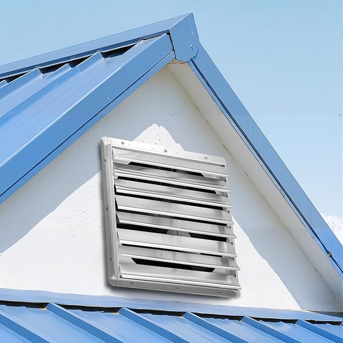 VEVOR 36'' Exhaust Fan, Wall Mounted Attic Fan with Variable Speed, 11000 CFM, Automatic Shutter, Ventilation and Cooling, Silver, Fan Only