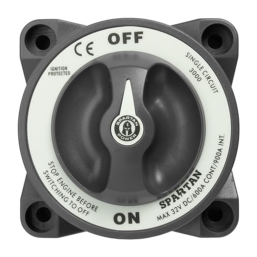 Spartan Power 600A Heavy Duty ON Off Battery Switch Single Circuit