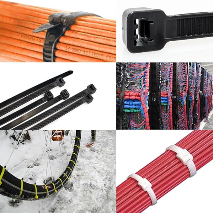 Cable Zip Ties Heavy Duty 26 Inch, Ultra Strong Plastic Wire Ties with 180 Pounds Tensile Strength, 50 Pieces, Durable Nylon Black tie Wraps, Indoor and Outdoor UV Resistant, Quality Cable Ties