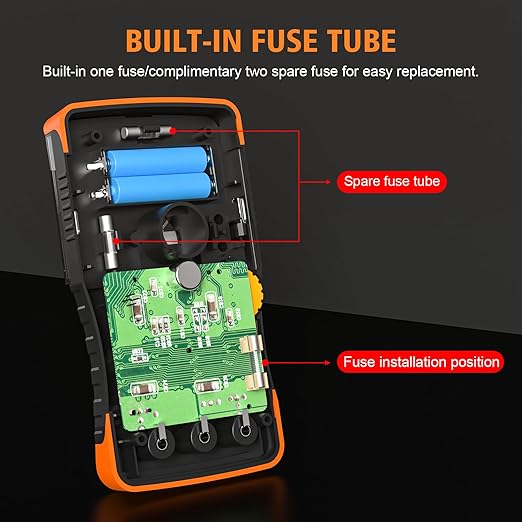 S471 Analog Pointer Multimeter, High Sensitivity Needle Meter for DC/AC Voltage Current Resistance Testing, Portable Battery and Load Tester with Built-in Fuses