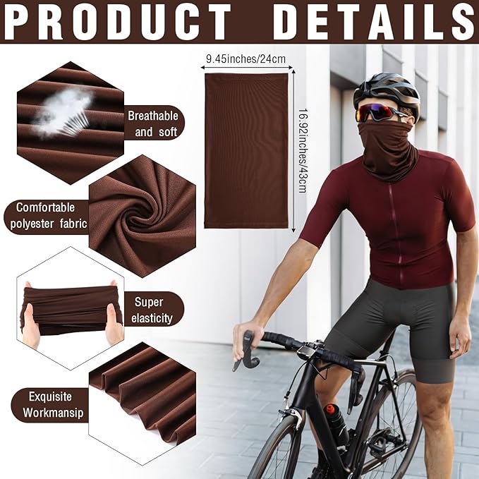 40 Pcs Neck Gaiter Bulk Summer Face Mask UV Protection Face Cover Scarf Balaclava Bandana for Men Women Sports Running