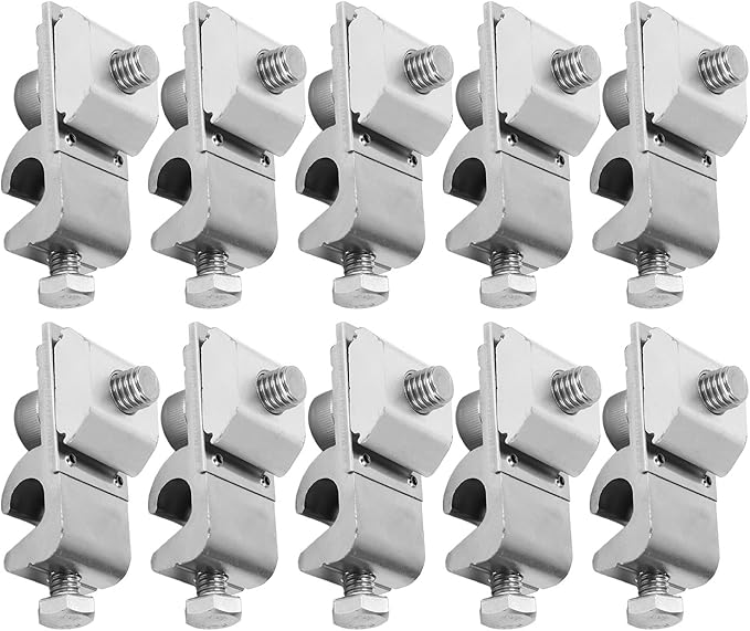 10PCS Solar Panel Mounting Brackets Standing Seam,Aluminum Alloy Grounding Lug, Solar Grounding Clips for Solar Mounting System Panel Brackets Clamps Photovoltaic Support Parts