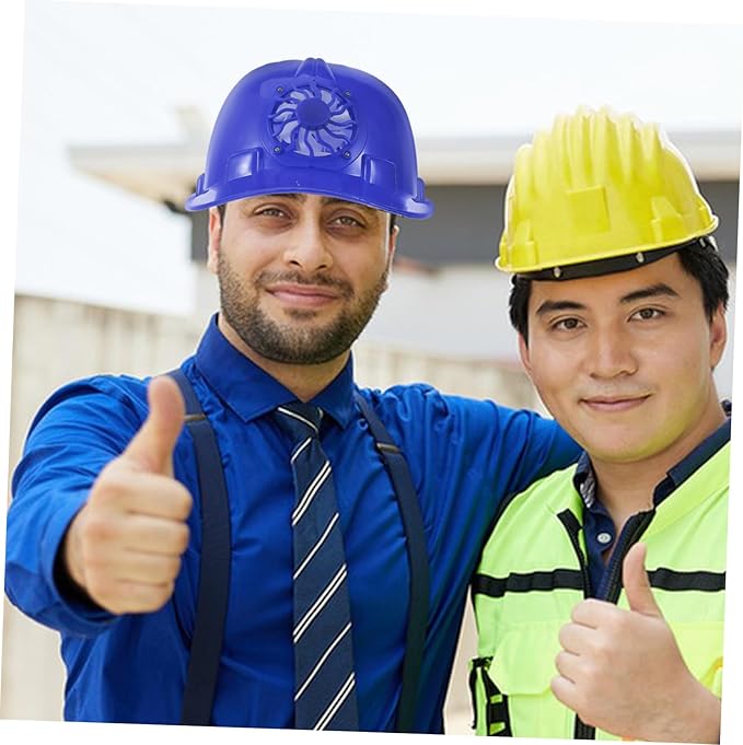Solar-Powered Helmet Fan Hard Hat for Construction Workers Men's Safety Hat Cooling Breathable