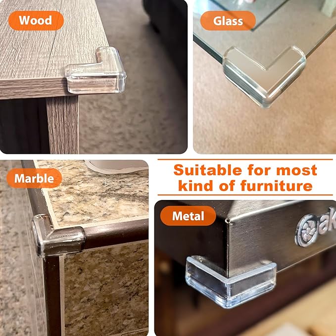 Corner Guards, (14 Pack) Corner Protectors Baby Proof Corners and Edges Furniture Table Protectors Corner Covers Baby Safety Bumpers Cushion, Baby Proofing, Clear