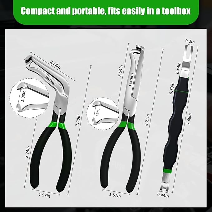 Electrical Disconnect Pliers Set – 3PCS Electrical Connector Pliers for Cars, Fuel Line Disconnect Tool, and Automotive Electrical Tool Kit