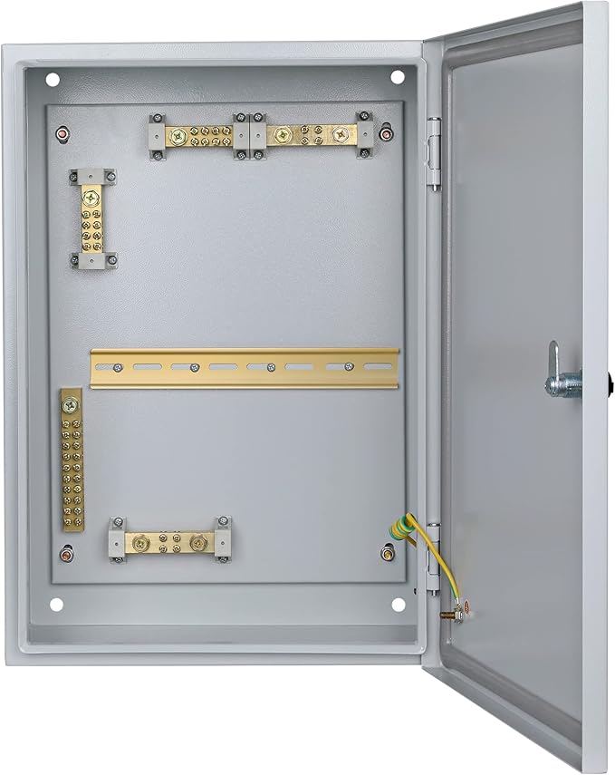 Renogy 200 Amp DC Circuit Breaker Box for Off-Grid Solar System, Home, RV, Trailer, Marine, IP54 Rated, w/Built-in DIN Rail, Labels