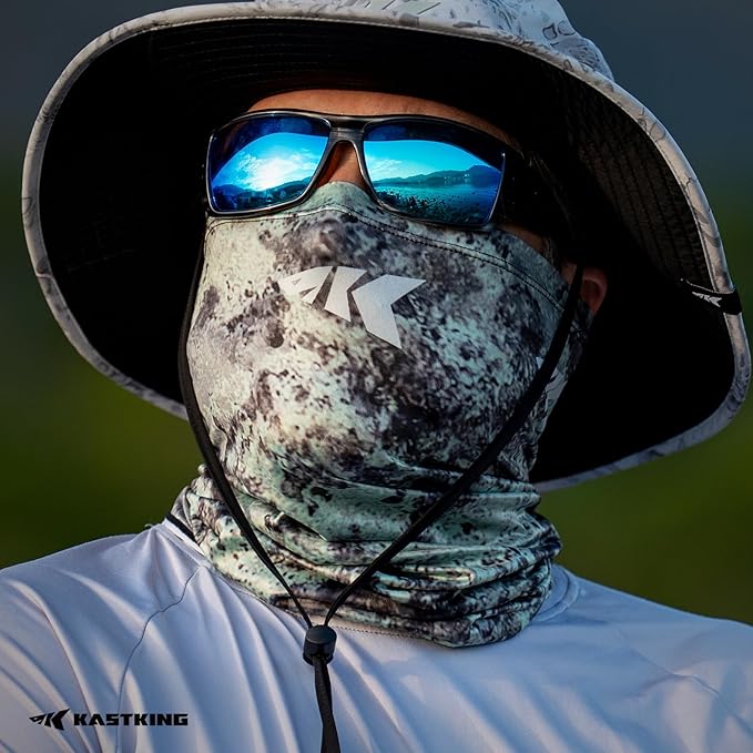 KastKing La Sal Neck Gaiter-UPF 50+ Balaclava Face Mask,Neck Gaiter for Men and Women,Face Cover Shield for Fishing,Hiking