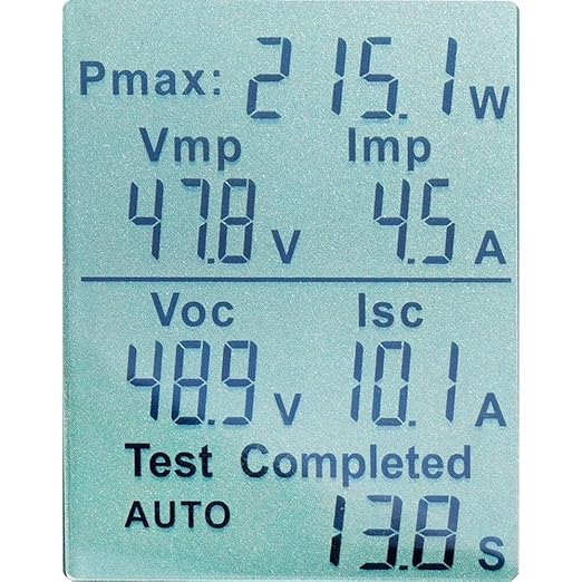 UNI-T UT673PV Solar Panel Tester, Solar MPPT Meter, 800W Photovoltaic Module Maximum Power Tester, Intelligent Manual/Auto MPPT Test, Large LCD and Multiple Result Displays