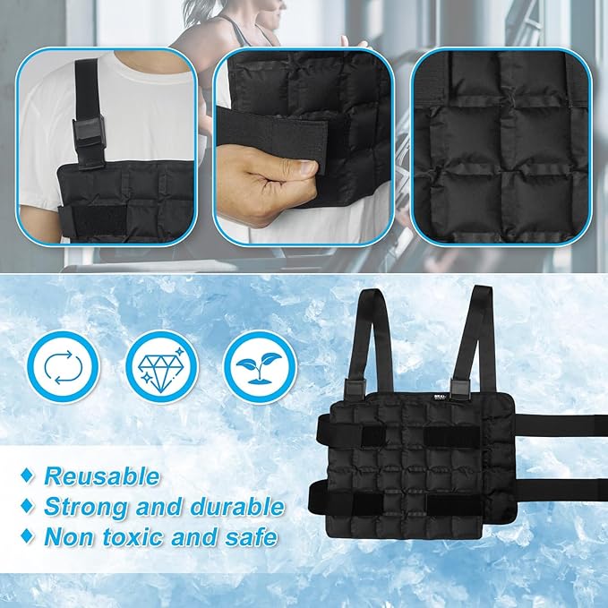MR.ICE Cooling Vest for Men & Women - Adjustable Ice Vest for Motorcycle, Workers, Sports, Outdoor, Heat Relief