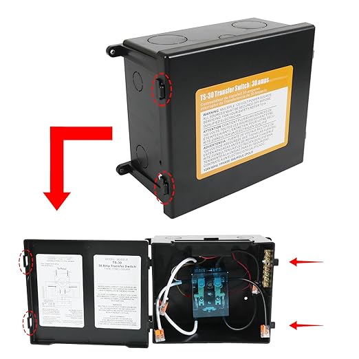 Automatic Transfer Switch, 120 VAC, 30 Amp, Automatic Transfer Relay Switch